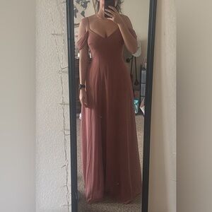 Elegant Burgundy Off-Shoulder Dress